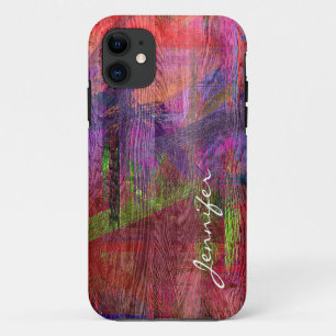 Farbige Holzmaserung #2 Case-Mate iPhone Hülle