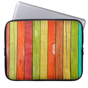 farbige Holzstruktur, 3D-Abbildung3d, abstrakte Laptopschutzhülle
