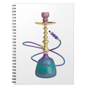 Farbige Hookah mit goldenen Elementen Notizblock