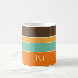 Farbige horizontale Linien im Retrostil Kaffeetasse