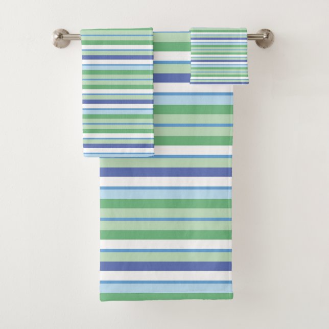 Farbige horizontale Streifen Badhandtuch Set (Insitu)