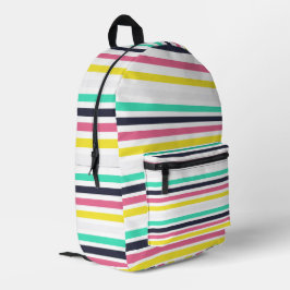 Farbige horizontale Streifen Bedruckter Rucksack