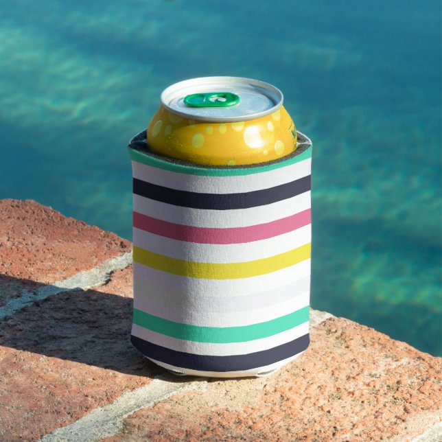 Farbige horizontale Streifen Dosenkühler (In Situ Pool)