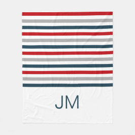 Farbige horizontale Streifen Fleecedecke