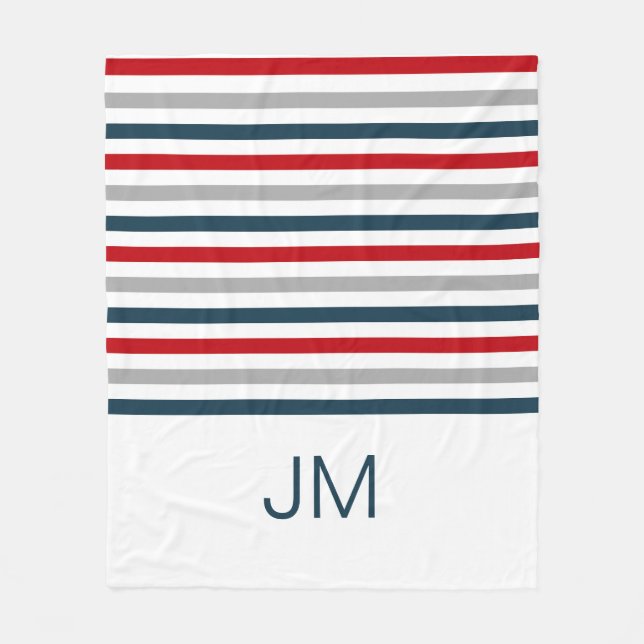 Farbige horizontale Streifen Fleecedecke (Vorderseite)