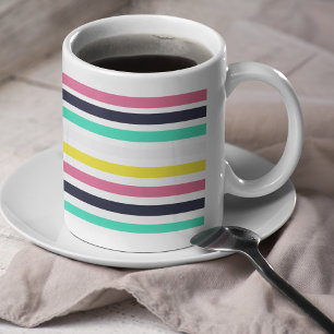 Farbige horizontale Streifen Kaffeetasse