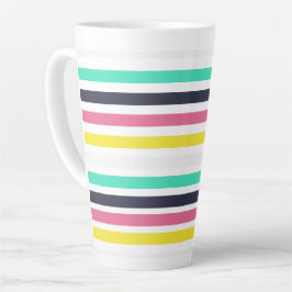 Farbige horizontale Streifen Milchtasse