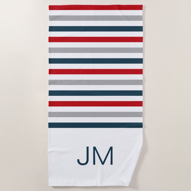 Farbige horizontale Streifen Strandtuch (Vorderseite)