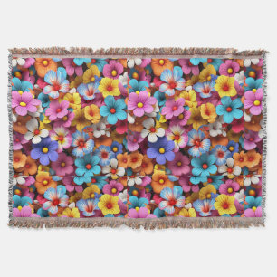 Farbige Hübsche Blume Muster-20240 Decke