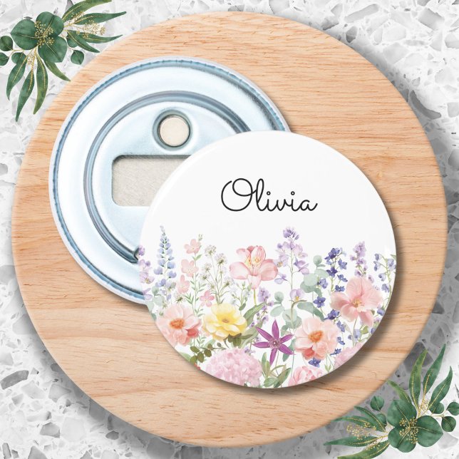 Farbige hübsche Blumen Blumengarten Personalisiert Flaschenöffner (Von Creator hochgeladen)