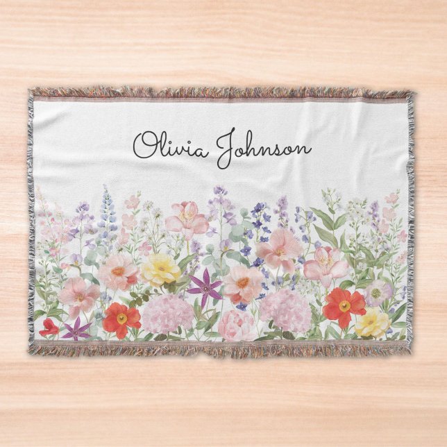 Farbige Hübsche Blumen Florale Gärten Personalisie Decke (Von Creator hochgeladen)