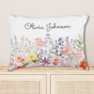 Farbige Hübsche Blumen Florale Gärten Personalisie Dekokissen