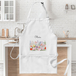 Farbige Hübsche Blumen Florale Garten Personalisie Schürze