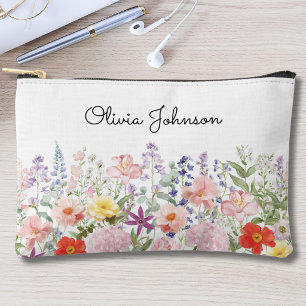 Farbige Hübsche Blumen Florale Gärten Personalisie Zubehörtasche