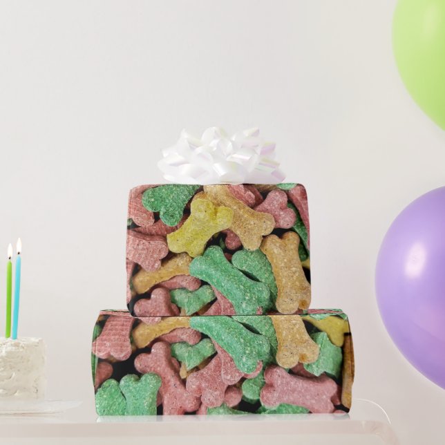 Farbige Hundeknochen Geschenkpapier (Partygeschenke)