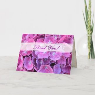 Farbige Hydrangea-Blume Vielen Dank Karte