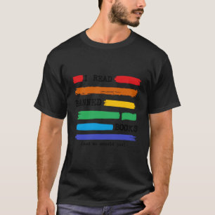 Farbige ich lese verbotene Bücher Regenbogen verbo T-Shirt