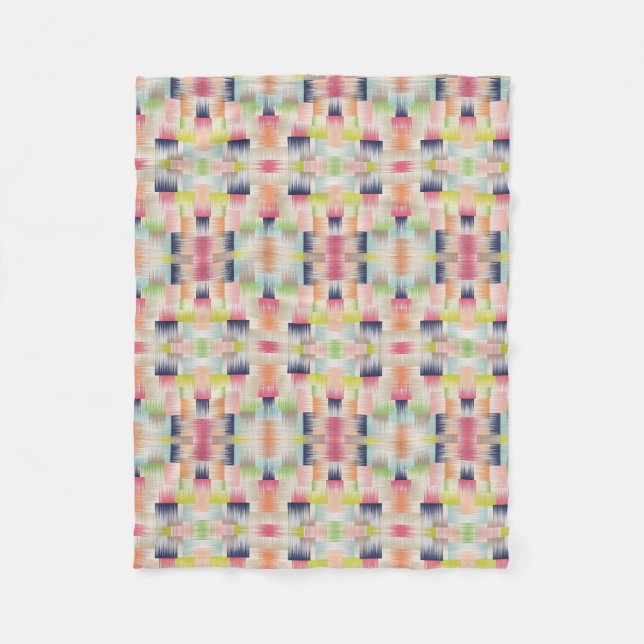 Farbige Ikat-Musterdecke Fleecedecke (Vorderseite)