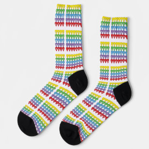 Farbige Illinois-Herz-Typografie-Design Socken