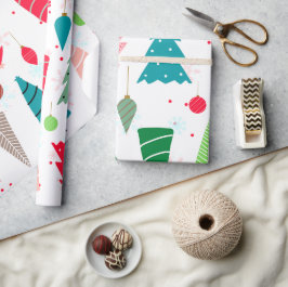 Farbige Illustration Weihnachten niedlich für Kind Geschenkpapier