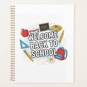 Farbige Illustration zum Zurück zur Schule Planer