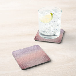 Farbige Imitat Glitzer Funkelnd rosa Getränkeuntersetzer