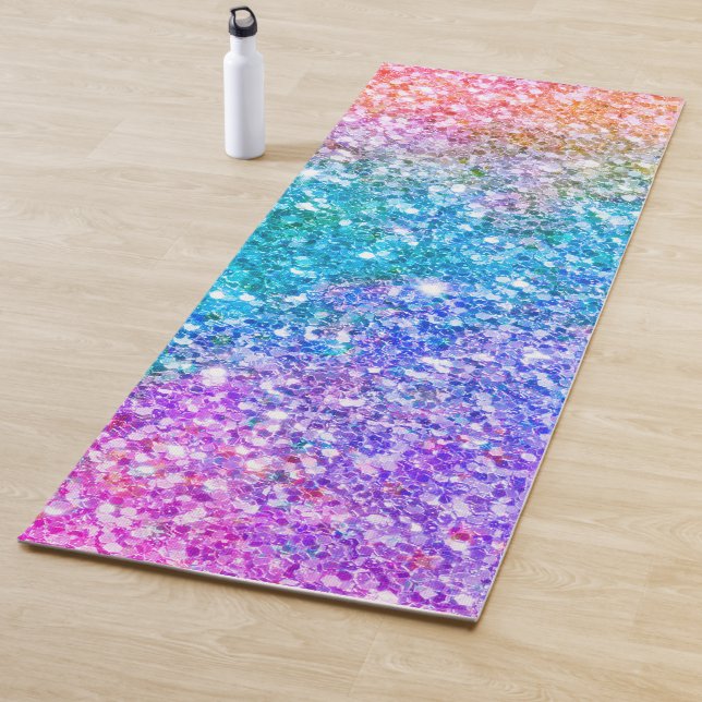 Farbige Imitate Glitzer Ombre Yogamatte (Beispiel)