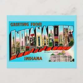 Farbige Indianapolis-Postkartengrußkarte Postkarte