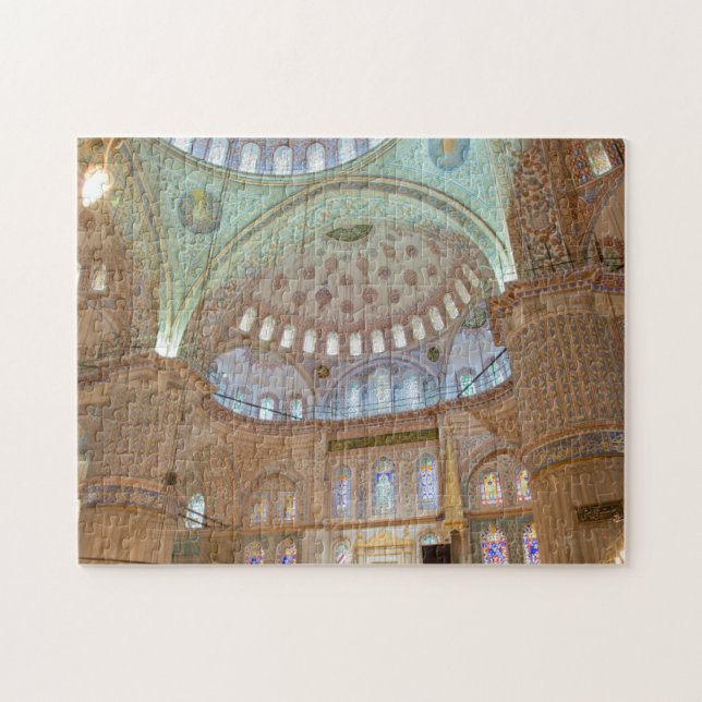Farbige Innendecke der blauen Moschee Puzzle (Horizontal)