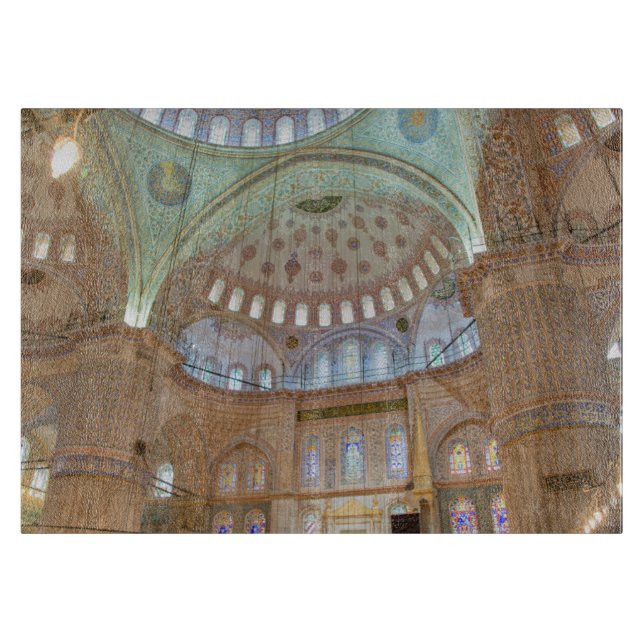 Farbige Innendecke der blauen Moschee Schneidebrett (Vorderseite)