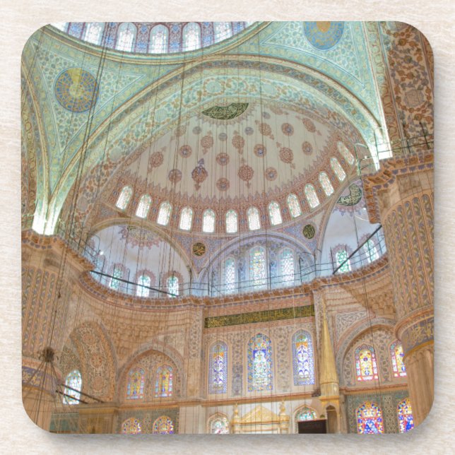 Farbige Innendecke der blauen Moschee Untersetzer (Vorderseite)