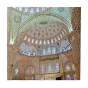 Farbige Innenkuppeldecke der Blauen Moschee Fliese