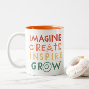 Farbige Inspirierende Kreativitäts-Künstler-Tasse Zweifarbige Tasse