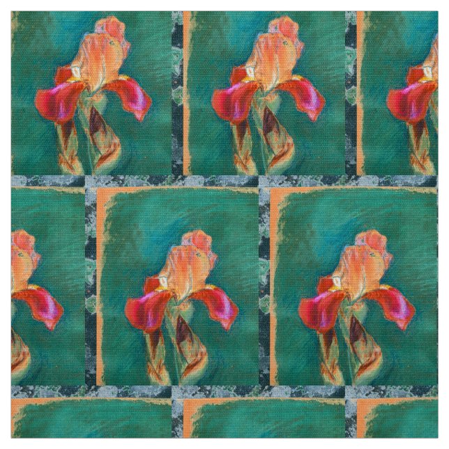 Farbige Iris-Blume Stoff (Muster)