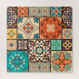 Farbige islamische Patchworkarbeit: Vintage-Fliese Puzzle
