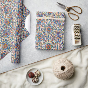 Farbige Iznik-Persisch-Türkische Handbemalte Repro Geschenkpapier