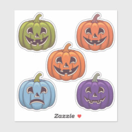 Farbige Jack-o’-Lantern-Scrapbook-Aufkleber Aufkleber