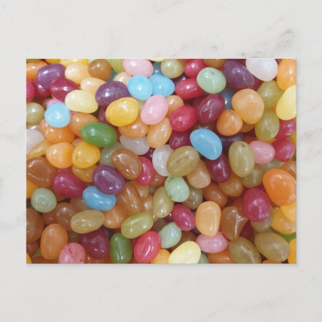 Farbige Jelly Beans Postkarte (Vorderseite)