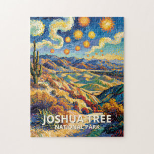 Farbige Joshua Tree Keys View Van Gogh Landschaft Puzzle