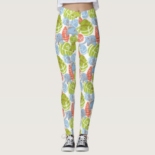 Farbige Jungle-Elefanten Leggings
