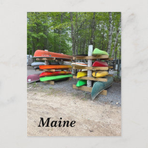 Farbige Kajaks Feiertagspostkarte