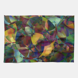 Farbige, kaleidoskopische abstrakte Kunst Geschirrtuch