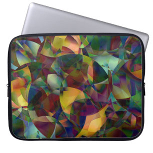 Farbige, kaleidoskopische abstrakte Kunst Laptopschutzhülle