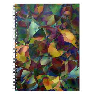 Farbige, kaleidoskopische abstrakte Kunst Notizblock