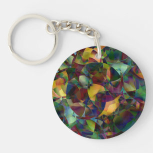Farbige, kaleidoskopische abstrakte Kunst Schlüsselanhänger