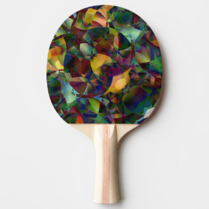 Farbige, kaleidoskopische abstrakte Kunst Tischtennis Schläger