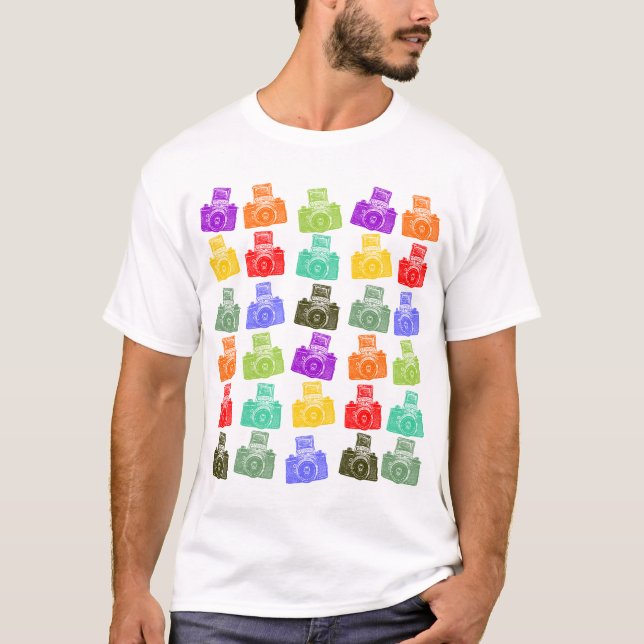 Farbige Kameras T-Shirt (Vorderseite)