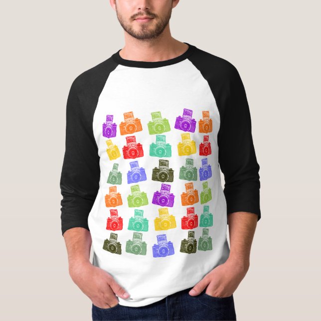 Farbige Kameras T-Shirt (Vorderseite)