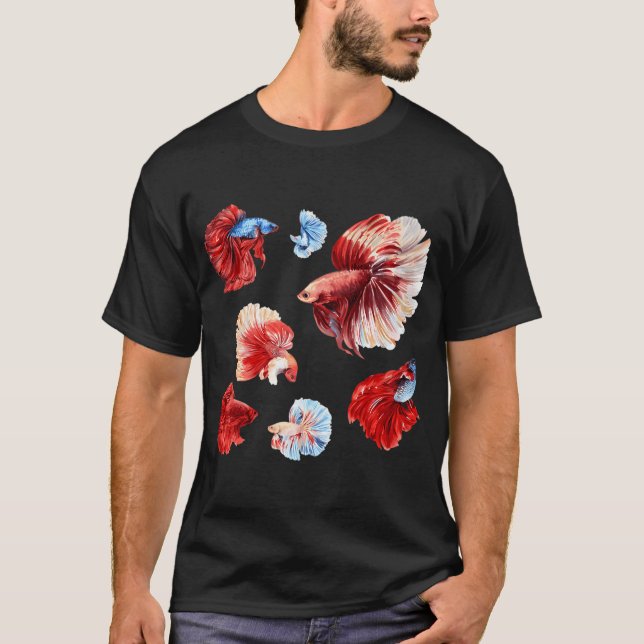Farbige Kampffische T-Shirt (Vorderseite)