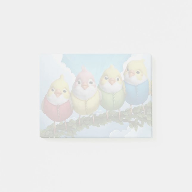 Farbige Kanaren Post-it Klebezettel (Vorderseite)